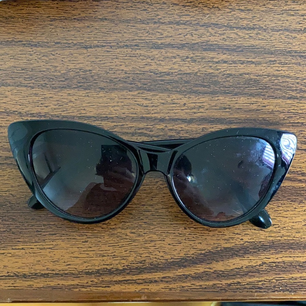 Dark tinted cat eye sunglasses